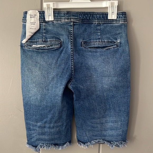 Hudson Kids Pull On Elastic Waist Stretch Denim Vintage Look Jean Shorts Size L - Picture 2 of 5